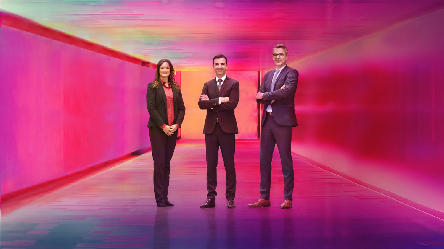 Die consus.health Geschäftsführung Dr. med. Karen Wismann, Prof. Dr. med. Djordje Nikolic, Manuel Berger