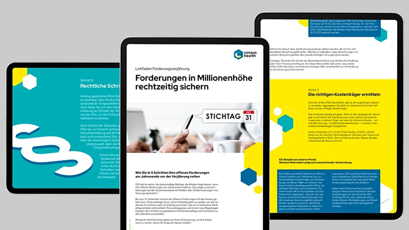 Der consus.health Leitfaden Forderungsverjährung zum Stichtag